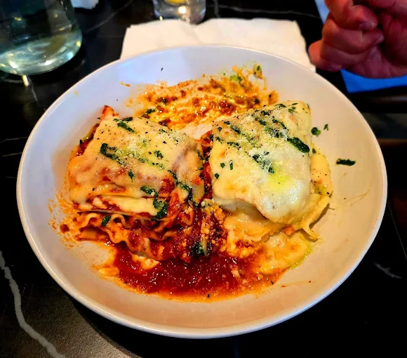 Spinach and salmon pancakes brunch at SOHO Kitchen Wine Winnipeg