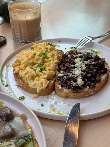 Spinach and salmon pancakes at SOHO Kitchen + Wine in Exchange District Winnipeg
