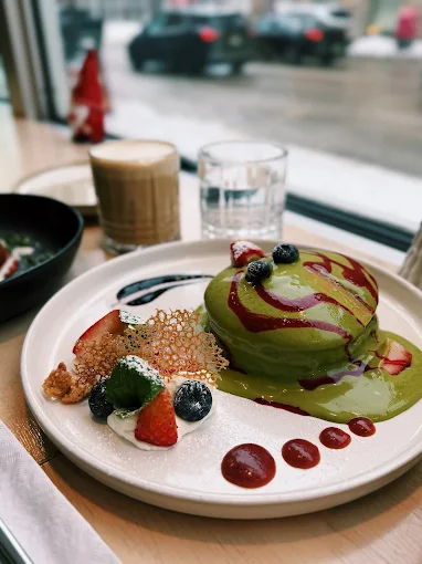 Savoury Pancakes at SOHO Kitchen Wine in Winnipeg Exchange District